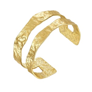 ห่วงโซ่ทองเหลืองสองชั้นเคลือบเงาแบบเรียบง่ายทันสมัยห่วงโซ่เชื่อมหินเพชรทรงผิดปกติของขวัญแฟชั่นที่สมบูรณ์แบบคู่รัก - Product Image 1