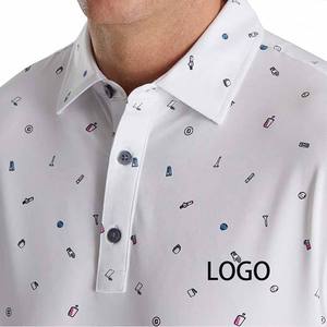 Camiseta de Golf para Hombre, 100% Algodón Transpirable, con Logotipo Personalizado Impreso por Transferencia de Calor, Manga Corta y Diseño de Alto Rendimiento - Product Image 1