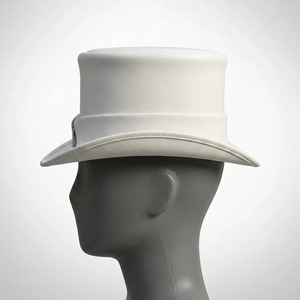 Sombrero de Copa de Cuero Genuino Personalizado, Hecho a Mano, con Diseño Personalizado para Colección de Disfraces de Moda Gótica - Product Image 3