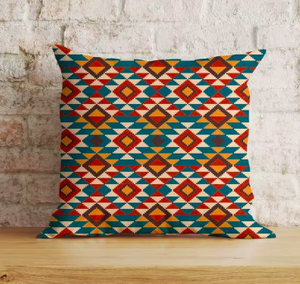 Housse de coussin carrée en laine kilim ethnique moderne, tissée à la main, écologique, réversible, lavable, broderie 3D - Product Image 3