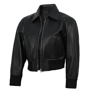 Chaqueta de Invierno para Hombre, Último Modelo, Alta Calidad, Personalizada, de Cuero Genuino, con Cuello Alto, Logotipo Frontal, Impermeable, Transpirable, OEM/ODM - Product Image 1