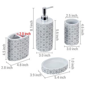 Elegant Sky Blue Designer <b>Bathroom</b> <b>Accessories</b> <b>Set</b> Great For Vanity Display Functional And Refined Washroom Living From India - Product Image 3