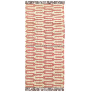 Alfombra Kilim tejida de algodón de lujo de nuevo diseño, técnica hecha a mano para oración, decoración del hogar, alfombra de suelo de fabricante indio - Product Image 5
