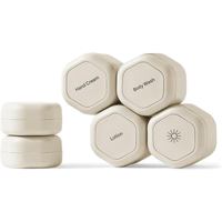 Pot cosmétique hexagonal modulaire HALO, récipient magnétique anti-fuite pour soins de la peau, emballage de beauté réutilisable pour la vente en gros, OEM, logo personnalisé