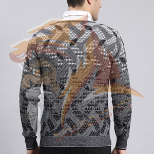 Fournisseur en gros de pulls en tricot sur mesure, haute qualité, nouveau style, respirant, anti-rétrécissement, 100% coton, à motifs - Product Image 2