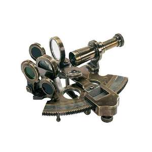 Sextante de Latón Puro Negro Antiguo, Estilo Alemán, Pequeño, Náutico, Vintage, Marítimo, Artículo de Regalo - Product Image 1