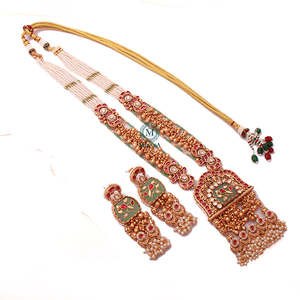 Maina Antique Designer Long Necklace Set-Fine Jewelry Set - Product Image 4