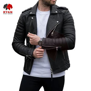 Chaquetas de cuero de diseños personalizados para hombre, colores sólidos, logotipos personalizados, tallas grandes, chaquetas transpirables de Ryan Pro Gear - Product Image 1