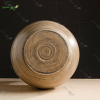 Jarrón de Bambú Harmony, Decoración Ecológica Hecha a Mano, Centro de Mesa Moderno en Espiral para Exhibición de Flores, Thanh Nam Arts