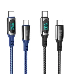 S51 kabel Data pengisian daya, kabel Usb dapat ditarik Usb standar CE untuk ponsel 100W tipe-c