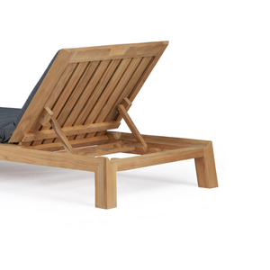 Chaises longues de style extérieur en teck pour piscine, mobilier de jardin et de plage - Product Image 6