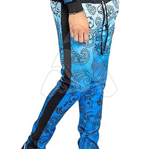 Ensemble de survêtement imprimé léger 100 % coton grande taille pour homme, style streetwear, sweat à capuche et pantalon de jogging, design 2-en-1, vente en gros, OEM - Product Image 3