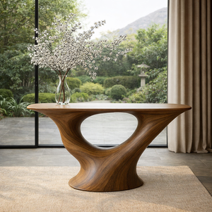 Mesa Consola Moderna de Madera Sólida, Mesa de Entrada Estrecha Hecha a Mano para Apartamento, Decoración Única para el Hogar - Product Image 3