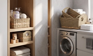 SWIRLED BELT Two-Tone <b>Rectangular</b> Seagrass Storage <b>Basket</b> with Chunky Hyacinth Base Belt Home Decoration Shelf Organizer - Product Image 4