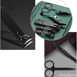 Premium 16 Piece Black Coated 5-in-1 Stainless Steel Professional <b>Nail</b> Clipper Pedicure <b>Kit</b> Durable Blades Customized Packing - Product Image 3