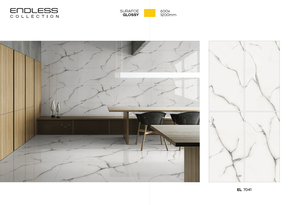 Azulejos de Porcelana Esmaltada Brillante de Diseño Moderno, 8 mm de Grosor, 600X1200 mm, Serie Económica para Apartamentos - Product Image 2