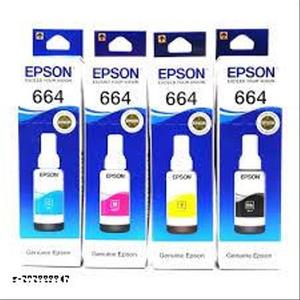 Juego de Botellas de Tinta Epson T664, 664, Cuatro Colores, Negro, Amarillo, Magenta, Cian, Tinta Compatible para Impresoras L310, L313, L360, L380 - Product Image 3