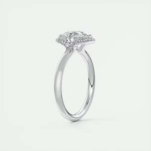 Bague de fiançailles Bardot Scallop sertie de 29 diamants de 2,14 carats, taille ronde, cultivés en laboratoire, en or blanc 14 carats - Product Image 6