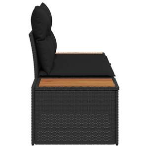 Canapé de jardin en polyrotin noir 184 x 62 x 85 cm - Product Image 3