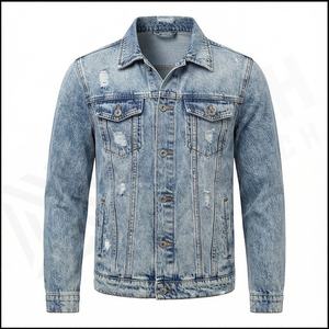 Chaqueta vaquera Lisa informal de invierno para hombre, Chaquetas vaqueras personalizadas de alta calidad recién llegadas al por mayor - Product Image 2