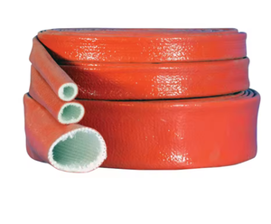 Gaine en caoutchouc de silicone flexible de protection thermique, gaine ignifuge en fibre de verre - Product Image 1