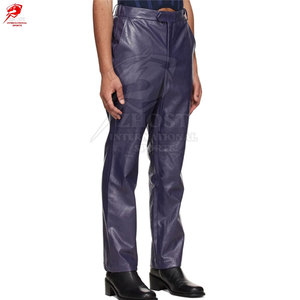 กางเกงหนังผู้ชายมีสไตล์ ดีไซน์ทรงเข้ารูป วัสดุสวมใส่สบายและทนทานสำหรับการสวมใส่ในชีวิตประจำวัน - Product Image 4