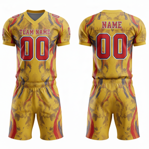 Customizable American Football Uniform Jersey and Shorts Set with Front Logo Position - Product Image 1