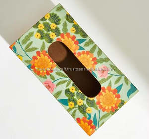 Soporte de pañuelos hecho a mano de diseño moderno y caja de vajilla nuevo esmalte impreso para decoración de hogar y hotel por ARTISAN CRAFT - Product Image 3
