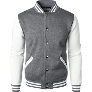 New Arrival High Quality Wool Winter Hooded Varsity <b>Jacket</b> <b>Man</b> Custom Silk Screen Printed Logo <b>Canvas</b> Front High Street - Product Image 1