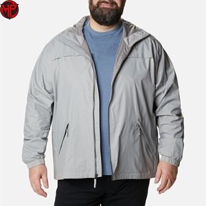 Veste coupe-vent imperméable à capuche pour homme Hexaplus Industries, tissu polyester/nylon, style décontracté d'hiver, fermeture éclair réglable - Product Image 1