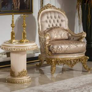 Sofá Seccional en Forma de L de Lujo, Duradero, Estilo Plaza, Muebles Tallados Antiguos Europeos para Apartamento, Hotel, Sala de Estar - Product Image 5