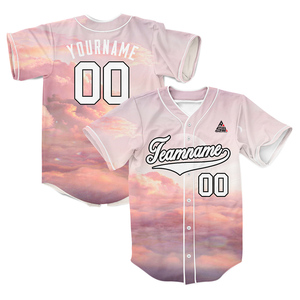 Maillot de baseball personnalisé pour homme, manches courtes, uni, boutonné, uniforme d'équipe, respirant, coton biologique, antibactérien, personnalisable - Product Image 3