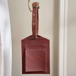 Étiquettes de bagage de nom de voyage en cuir véritable souple personnalisées étiquettes de sac de bagages les plus populaires avec boucle étiquettes de bagage de valise - Product Image 5