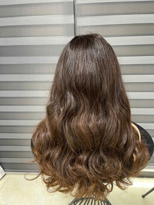 Wholesale Virgin Remy <b>Long</b> Curly Vietnamese Hair Lace Closure <b>Wig</b> Lighter Color Only 100g <b>Black</b> Brown Color - Product Image 6