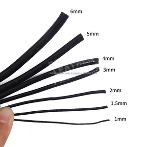 Cordón de Cuero Negro de 1.0mm para Bisutería, Pulseras, Manualidades, Suministro al por Mayor - Product Image 6