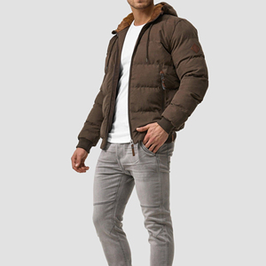 <b>Men</b>’s Premium Urban Streetwear Quilted Hooded Winter Puffer <b>Jacket</b> - Product Image 3