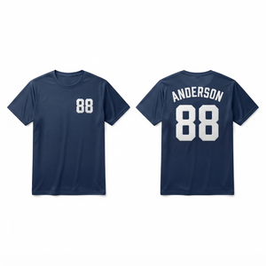 เสื้อยืดออกแบบเองสำหรับออกกำลังกาย วิ่ง และฝึกซ้อม ผลิตจากโพลีเอสเตอร์น้ำหนักเบา - Product Image 1