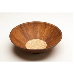 Tazón de madera multiusos hecho a mano con madera de Sheesham para pasta, arroz, frutas secas, ensalada, del mercado de exportación de la India. - Product Image 1