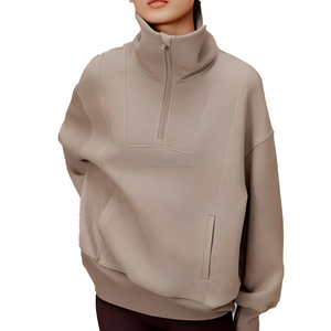 High Quality Custom Blank Print Fleece <b>Oversized</b> <b>Vintage</b> Zip up Thick Women's Hoodies & <b>Sweatshirt</b> for Women - Product Image 1