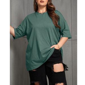 Camiseta de Mujer 100% Algodón, Cuello Redondo, Manga Corta Clásica, Transpirable, Ajuste Holgado, con Logotipo, Exportación de Proveedor de BD - Product Image 1