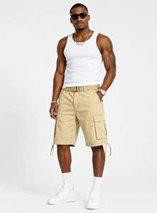 Shorts cargo marron pour hommes, plusieurs poches, taille mi-haute, fermeture boutonnée, séchage rapide, légers, style bermuda, décontractés, OEM 2026 - Product Image 2