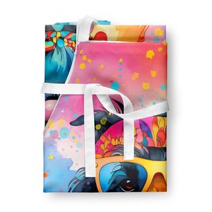 Scottish Terrier Hippie Dawg Unisexe Grand Tablier Multicolore pour Adultes pour la Cuisson Cuisson Jardinage Serveur de Cuisine - Product Image 3