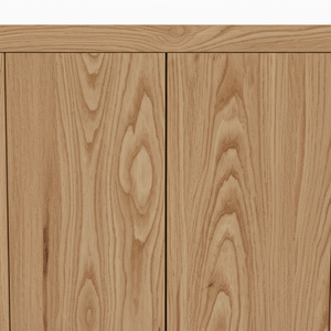 Aparador Moderno de 4 Puertas con Bordes Suaves, Fabricado en MDF con Acabado en Roble Macizo, Diseño Resistente al Agua - Product Image 5