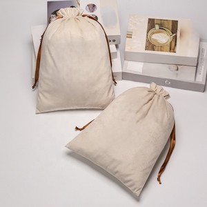 Sacs d'emballage personnalisés en polyester/coton avec cordon de serrage, imprimés numériquement, écologiques, lavables, réutilisables, résistants à l'eau - Product Image 6