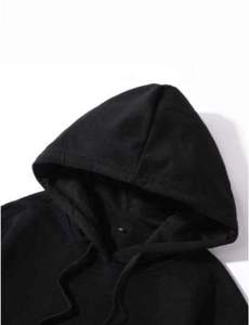 New Custom Logo Blank <b>Plain</b> Gym Heavyweight Hoody Pullover <b>Black</b> Oversized 100% Cotton <b>Hoodies</b> Sweatshirt Men Streetwear for Men - Product Image 3