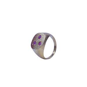 Wedding Wear 925 Sterling Silver Gold Plated Jewelry Ruby Gemstone Women Wear Classic <b>Couple</b> <b>Ring</b> - Product Image 1