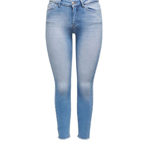 Women's Vintage Winter Mid Waist Flare Ankle-Length Stonewashed Denim Jeans Breathable Quick Dry Woven Fabric - Product Image 4