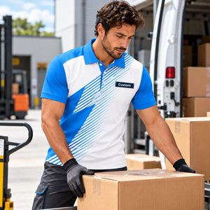 Camiseta Polo de Trabajo para Hombre, Personalizable con Logotipo, Manga Corta, Uniforme de Trabajo, Transpirable, de Secado Rápido, Absorbe la Humedad, para Empleados - Product Image 3
