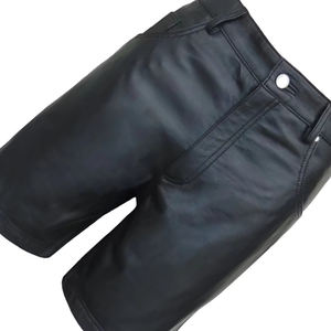 Pantalones cortos de cuero para hombre de alta calidad, resistentes al viento, para invierno, con logotipo personalizado impreso, los más vendidos. - Product Image 6