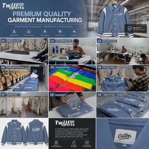 Custom Letter Print Winter Varsity <b>Jacket</b> <b>Men</b> Blue <b>White</b> Contrast Sleeve Casual Style Turn-down Collar Covered Button Heated - Product Image 6
